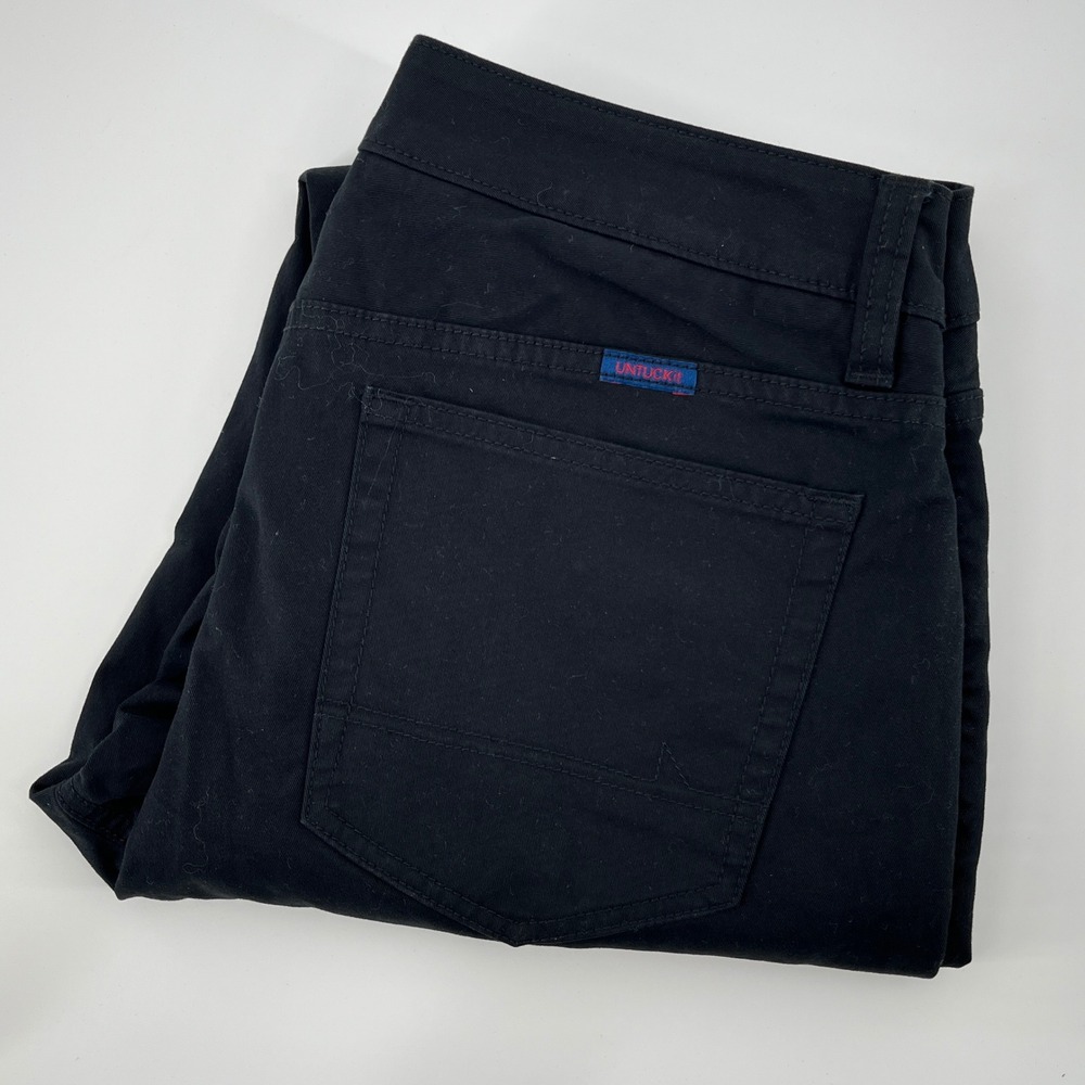 UNTUCKit Don Santiago Pants, Mens 30x30, Black, Straight Fit Chino 40292